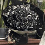 Black Roses Soap Flower Bouquet