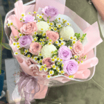 Cappuccino Rose Chamomile Bouquet - Image 2