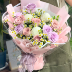 Cappuccino Rose Chamomile Bouquet