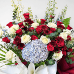 Red and White Opening Flower Stand - Image 3