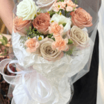 Rustic Cappuccino & Menta Rose Bouquet